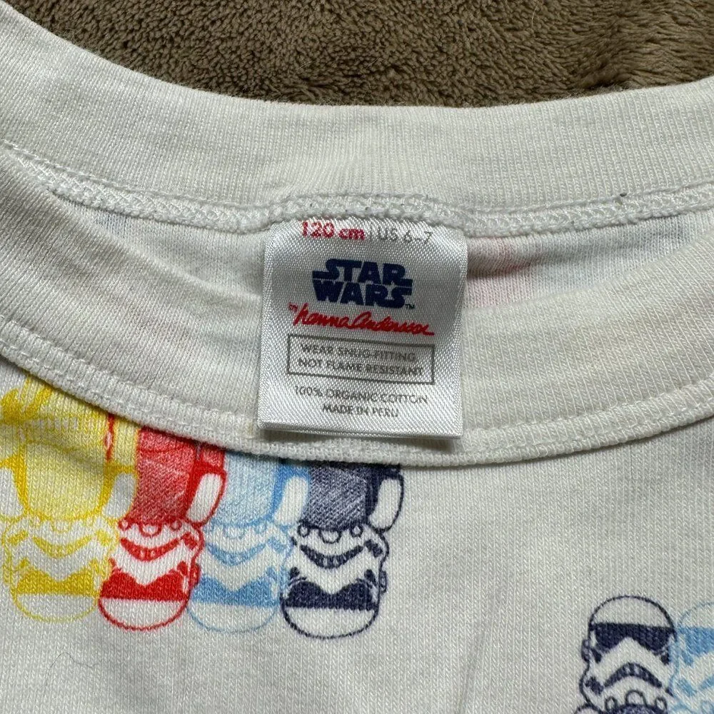 3 Sets Hanna Andersson Star Wars Pajamas Lot Long Johns Size 6–7 Organic Cotton